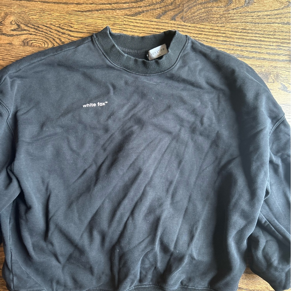 White Fox Boutique Black Sweatshirt Classic Cotton Hoodie